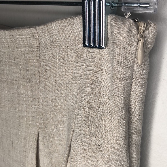 Oatmeal Beige  Wide Leg Ankle High Waist Pant - Picture 8 of 10